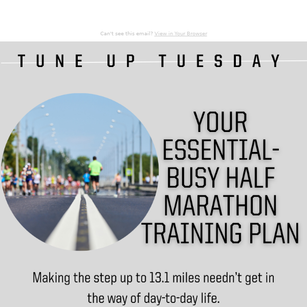 Your essential - Busy half marathon training plan