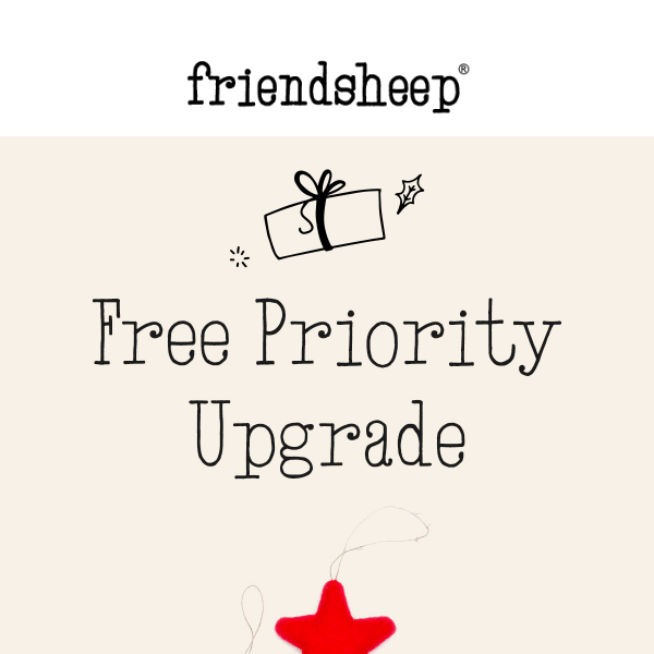 Free Priority Upgrade Over $80! ✨☃️✨