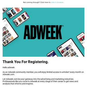 Welcome to the Adweek Community