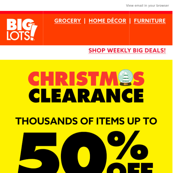 Did somebody say Christmas Clearance? Up to 50% off 1000s of items! 👏