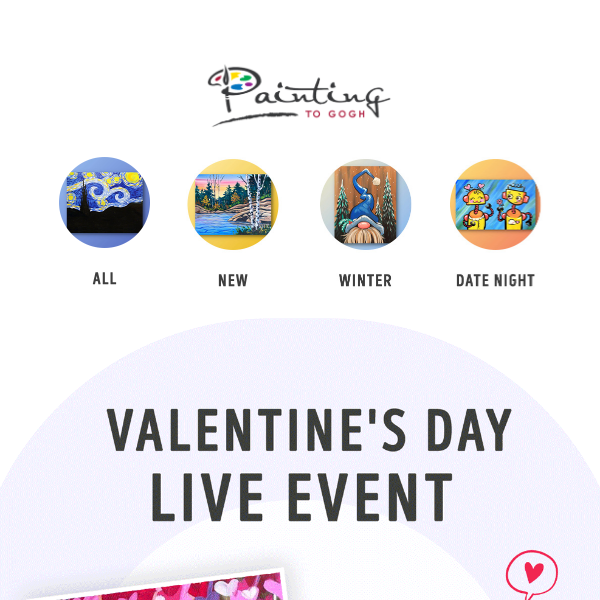 Join Our Valentine's Day Live Painting Event! 🎨❤️