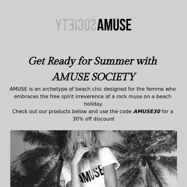 Amuse Society - Get Exclusive Pieces while you can
