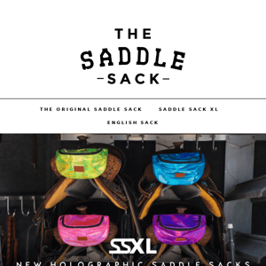 🪩 NEW Holographic Saddle Sack XL!🪩