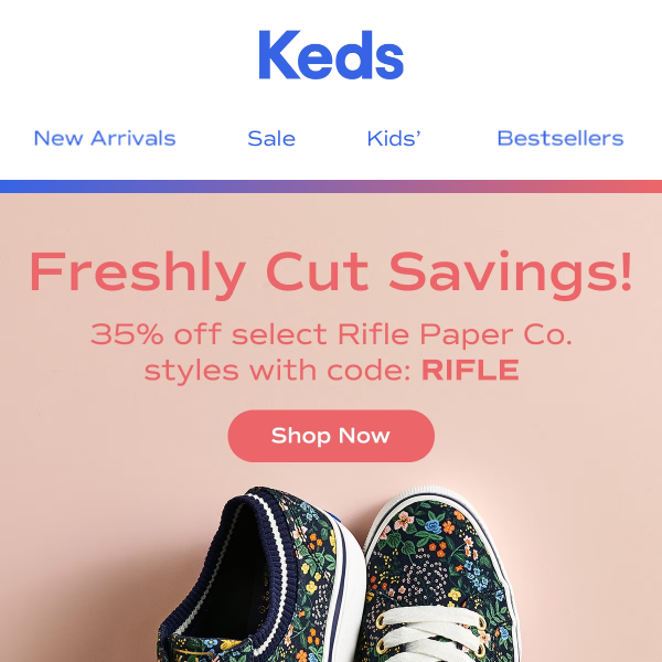 Sale ends soon! ⏰ Keds x Rifle Paper Co.