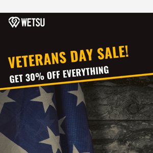 The Veterans Day Sale is now live!