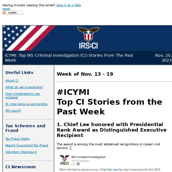 #ICYMI Top CI Stories from the Past Week