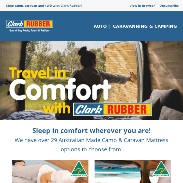 🏕 Camp and Caravan in Comfort with Clark Rubber