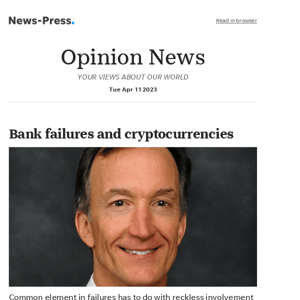 Opinion News: Bank failures and cryptocurrencies