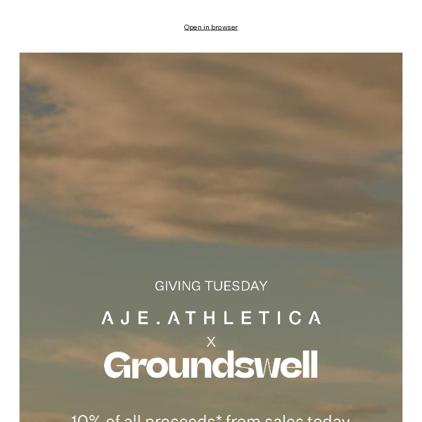 Giving Tuesday | A.A x Groundswell Giving