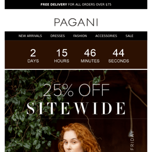 25% OFF SITEWIDE