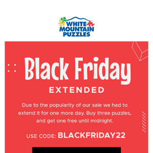 Extended one more day! 📣