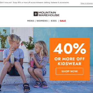 40% Or More Off Kidswear