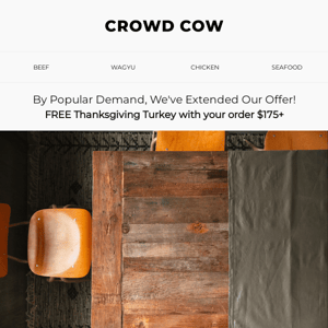 Deal Extended! FREE Turkey with Your Order >$175 🦃
