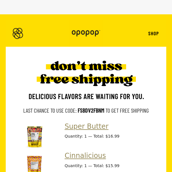 Time's running out for Free Shipping!