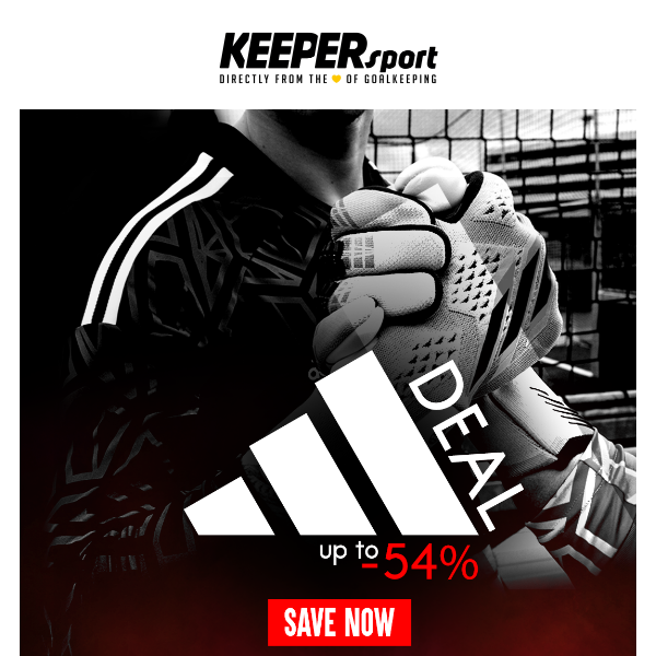 Now up to 54% off adidas goalkeeper gloves 🔥