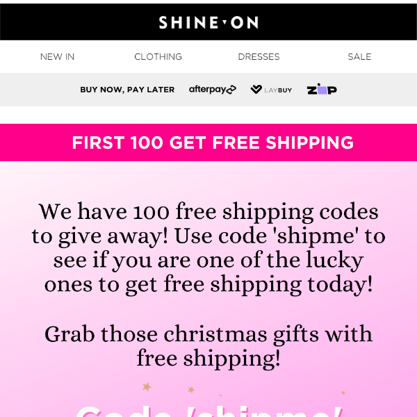 FIRST 100 FREE SHIPPING 😱 Grab those GIFTS! 🌟