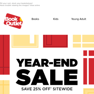 Psst! 25% off is calling your name, Book Outlet 😉