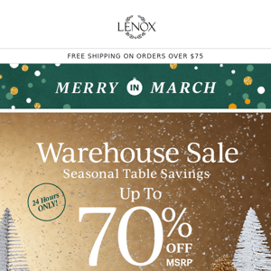 🎅🎵 We Wish You A Merry WAREHOUSE SALE