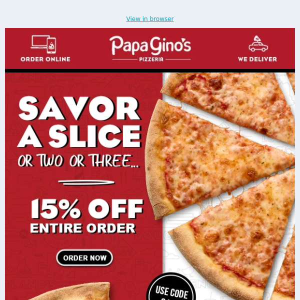 Papa Gino's Fans - It's Friday. You're Getting Pizza. Might as Well Make it Your FAVORITE 🧡