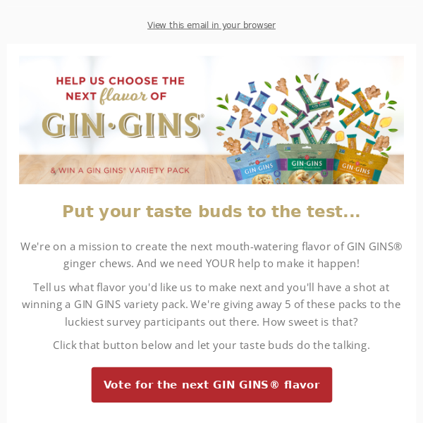 Pick the next GIN GINS® flavor & win!  🤤🎉