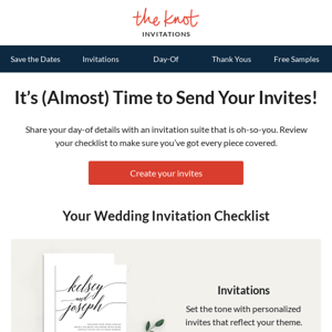 Don’t forget: Review your invitation checklist