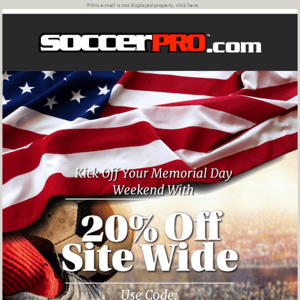 Memorial Day Sale! Save Additional 20% Site Wide