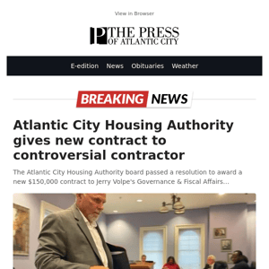 Atlantic City Housing Authority gives new contract to controversial contractor