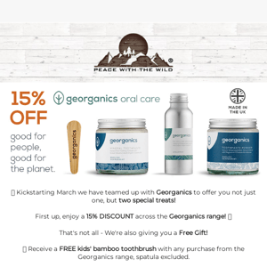 -15% OFF Georganics with FREE Gift! 🎁