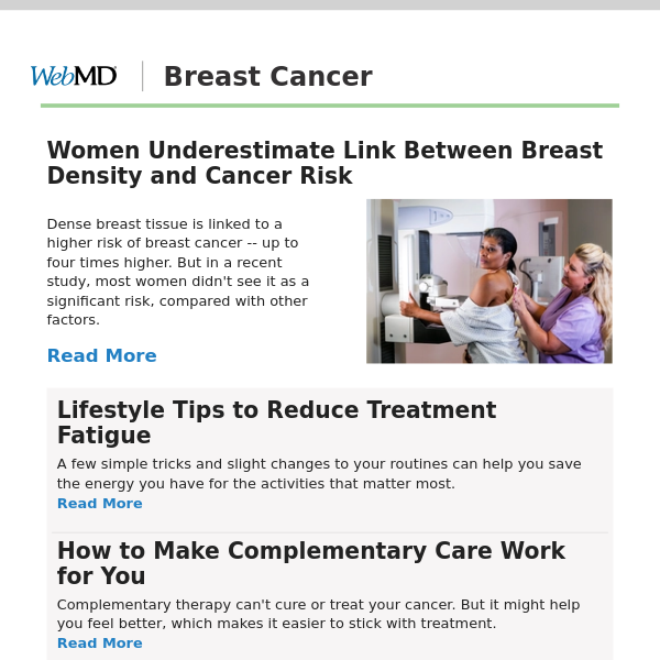 Dense Breasts: Women Underestimate Cancer Risk