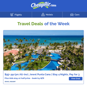 Special Offers: $95+ Punta Cana | $1350+ Portugal | $1193+ France