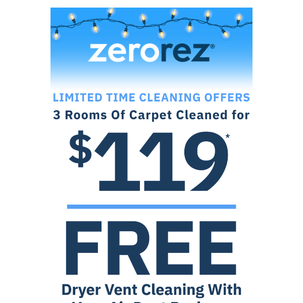 🎅 Zerorez, let Santa's Helpers clean up for the holidays!