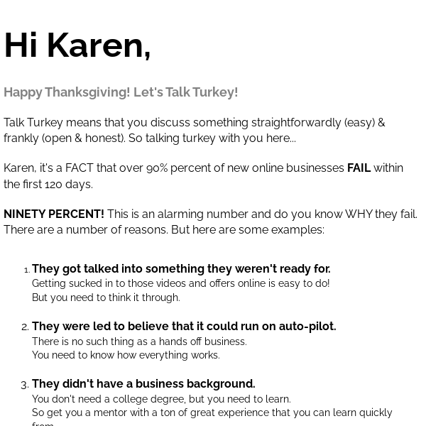 Worldwide Brands, It's time to talk turkey!