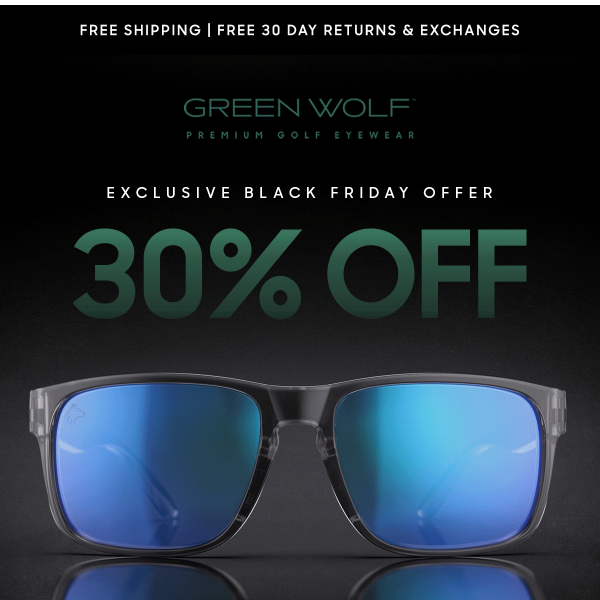 30% OFF Green Wolf 🐺 Premium Golf Eyewear