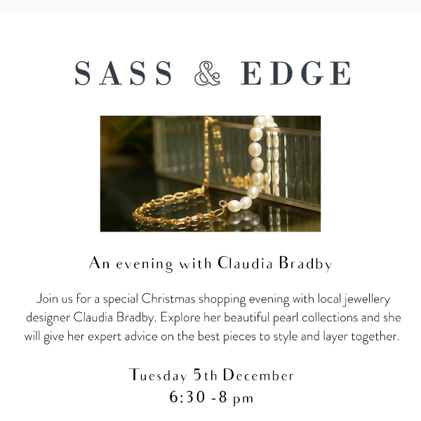 An evening with Claudia Bradby