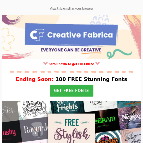 💫 Get 100 FREE Elegant Fonts Today