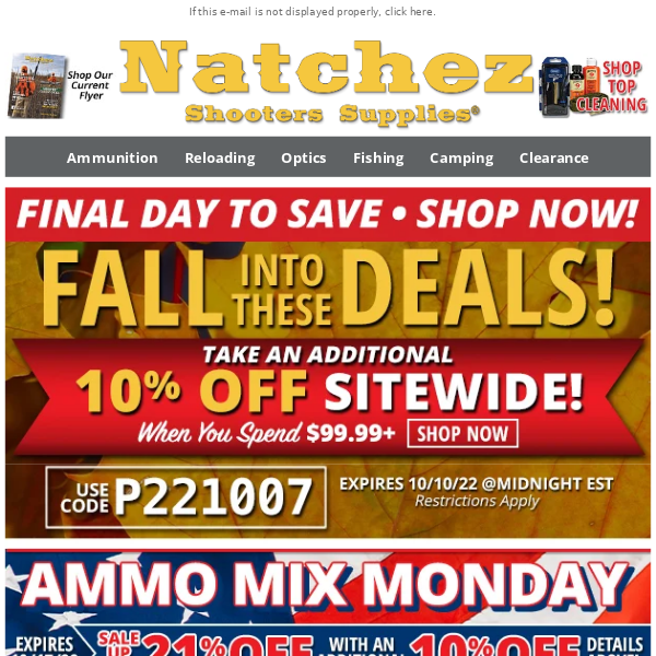 Ammo Mix Monday up to 21% Off!