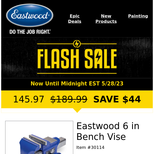⚡FLASH SALE⚡ Eastwood 6” Vise - On Sale!