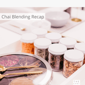 Excited to share our Chai Blending class with you!