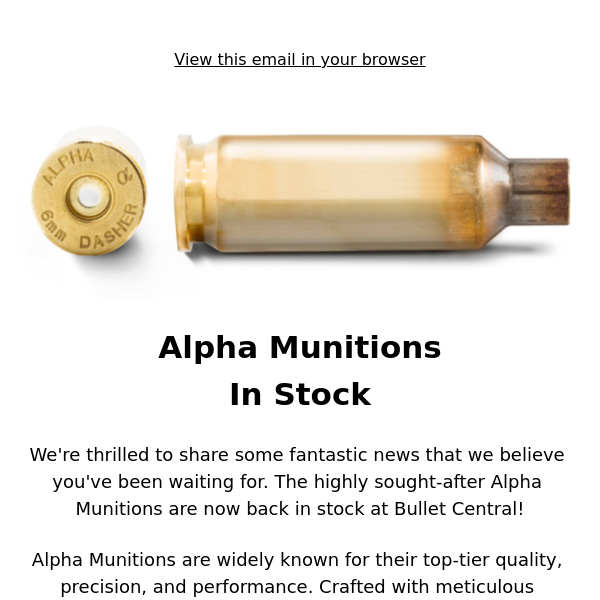 Alpha Munitions - Premium Brass for Precision Shooting