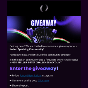 🎁 Giveaway! 7 $15K Stellar Challenge Account!!