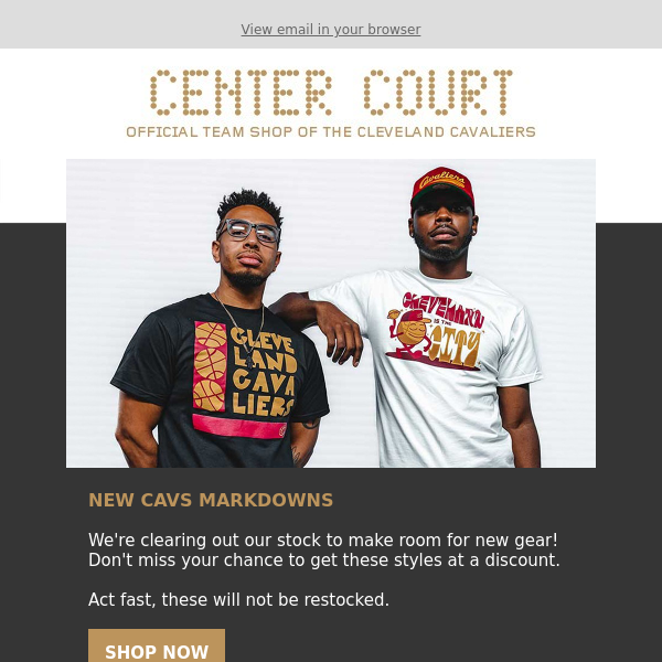 Center Court: the Cleveland Cavs Team Shop