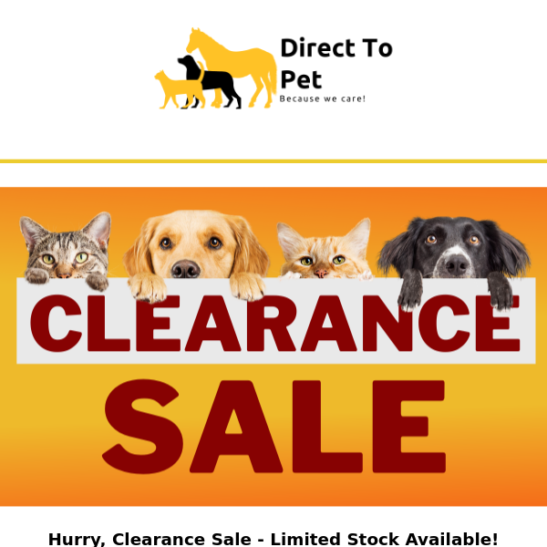 Limited Time Only: Don't Miss Our Clearance Sale!