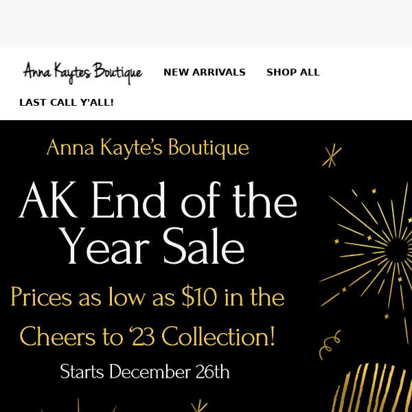 New Year's Plans: shopping the End of Year SALE! 🎉