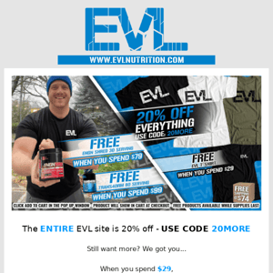 20% OFF EVERYTHING ⚡ FREE ENGN Shred & Trans4orm @ $99!