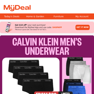 From $29: Calvin Klein Men's Underwear 🩳