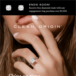 Ending soon: complimentary diamond studs with your engagement ring purchase
