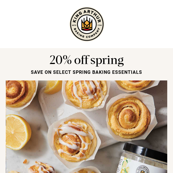 Think Spring with 20% Off Select Baking Supplies