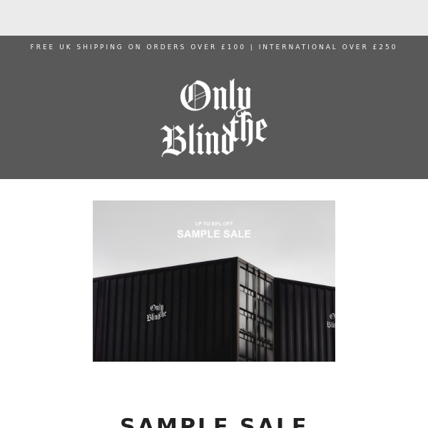 SAMPLE SALE | PRICE LIST