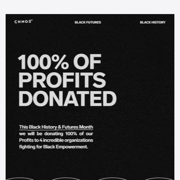 100% of Profits Donated for Black History Month