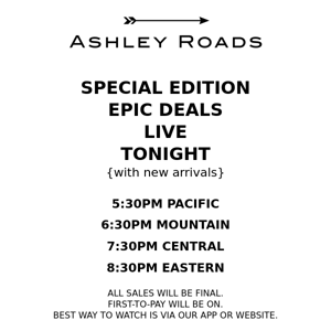 📢 LIVE SALE TONIGHT w/ epic deals